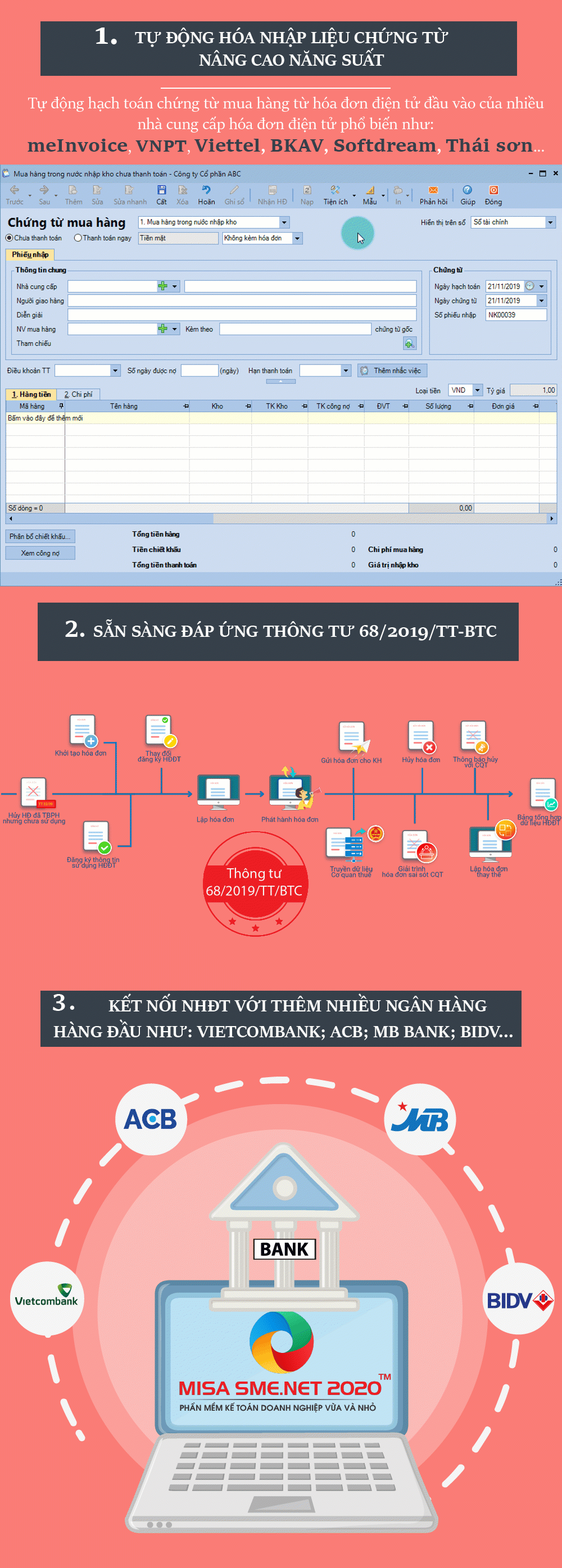 Điểm ưu việt của MISA SME.NET 2020 so với MISA SME.NET 2019a