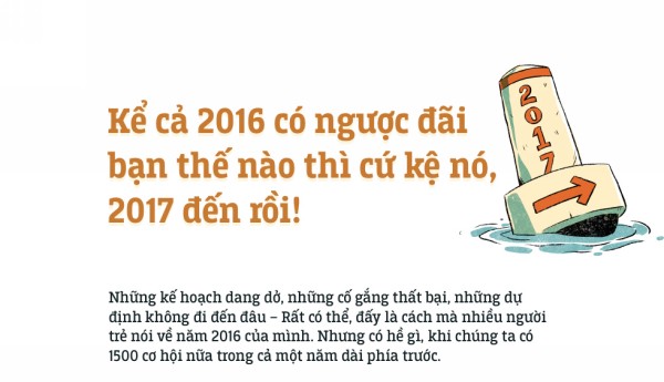 Kể cả 2016 có ngược đãi bạn thế nào thì cứ kệ nó, 2017 đến rồi!