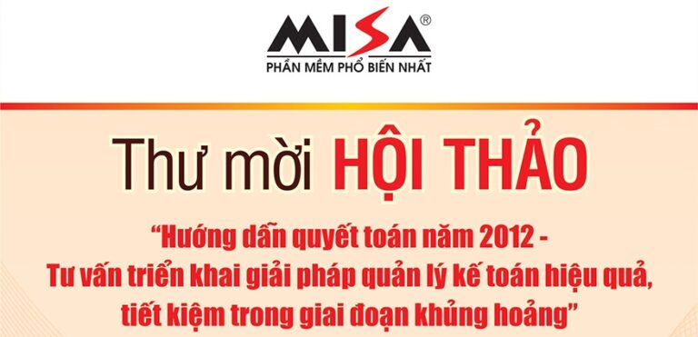 Mời tham dự hội thảo MISA SME.NET 2012 tại Trà Vinh, ngày 15/12