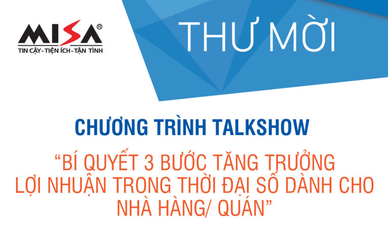Mời tham dự Talkshow “Bí kíp 3 bước tăng trưởng lợi nhuận trong thời đại số dành cho nhà hàng/quán” cùng các chuyên gia