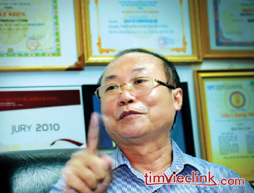Thợ máy đi làm bánh